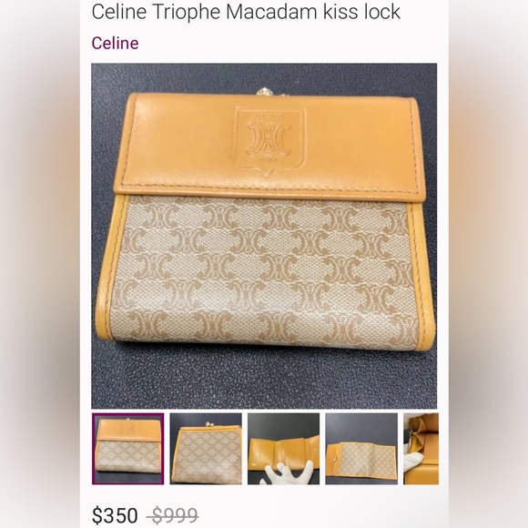 CELINE EUC TRIOMPHE KISSLOCK WALLET - Picture 8 of 9